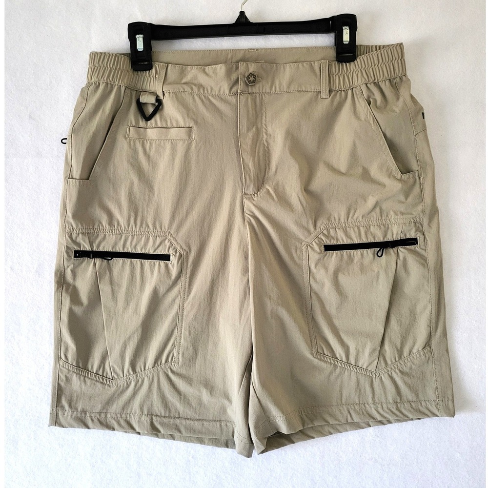 KPSUN Quick Dry Hiking Shorts Mens Medium Khaki Tan Hike Fishing‎ Gorpcore Camp